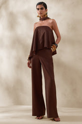 Seloria | Brown Wide-Leg Trouser